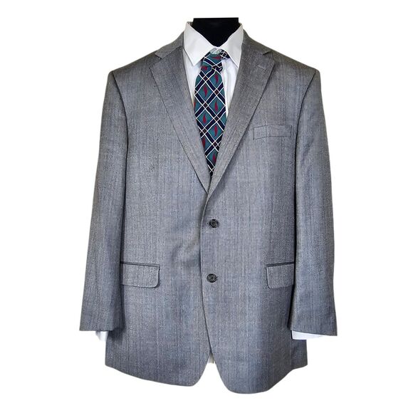 NWOT Lauren Ralph Lauren Gray Silk/Wool Suit Coat Size 46L
